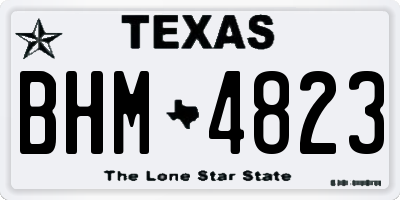 TX license plate BHM4823