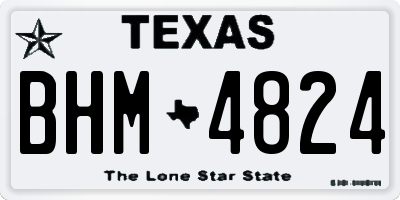TX license plate BHM4824