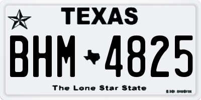 TX license plate BHM4825