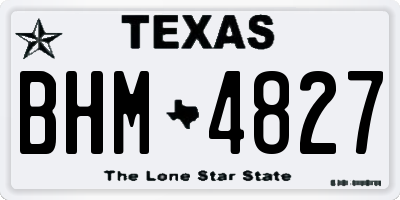 TX license plate BHM4827