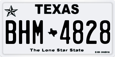 TX license plate BHM4828