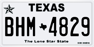 TX license plate BHM4829