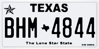 TX license plate BHM4844