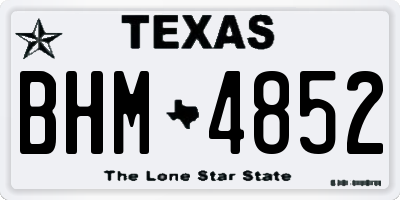 TX license plate BHM4852