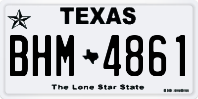 TX license plate BHM4861