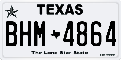 TX license plate BHM4864
