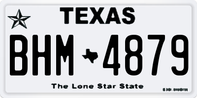 TX license plate BHM4879