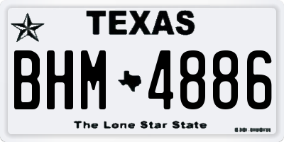 TX license plate BHM4886