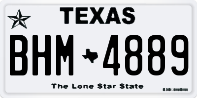 TX license plate BHM4889