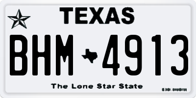 TX license plate BHM4913