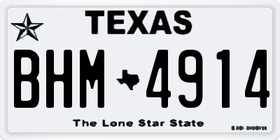 TX license plate BHM4914