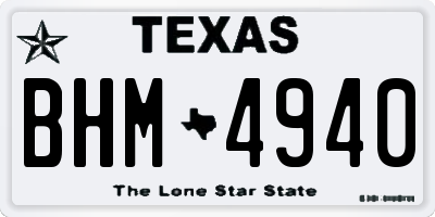 TX license plate BHM4940