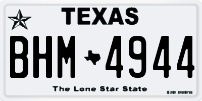 TX license plate BHM4944