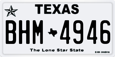 TX license plate BHM4946