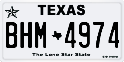 TX license plate BHM4974
