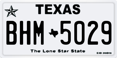 TX license plate BHM5029