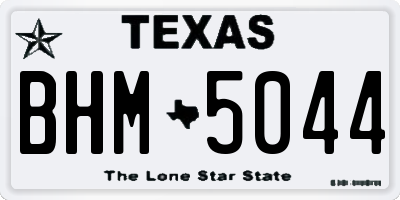 TX license plate BHM5044