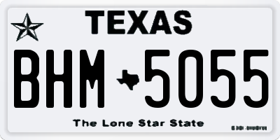 TX license plate BHM5055