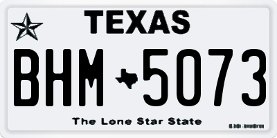 TX license plate BHM5073