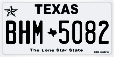 TX license plate BHM5082