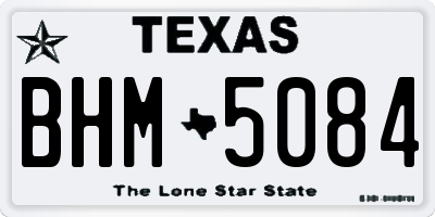 TX license plate BHM5084