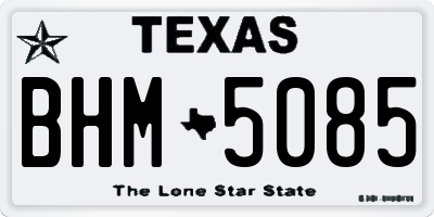 TX license plate BHM5085