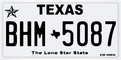 TX license plate BHM5087