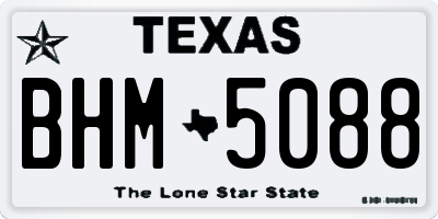 TX license plate BHM5088