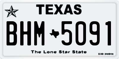 TX license plate BHM5091
