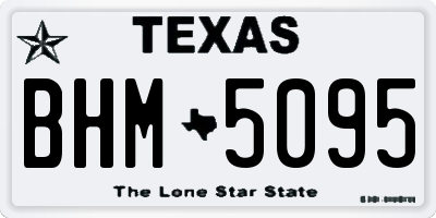 TX license plate BHM5095