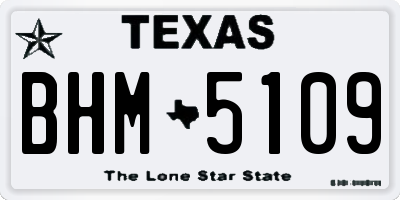 TX license plate BHM5109