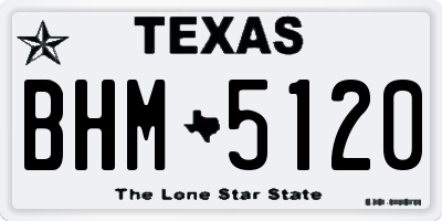 TX license plate BHM5120