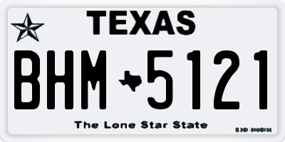 TX license plate BHM5121