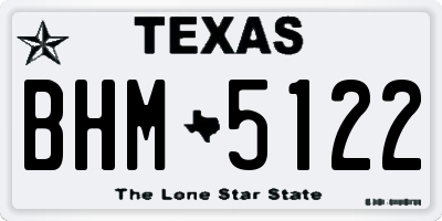 TX license plate BHM5122
