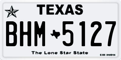 TX license plate BHM5127