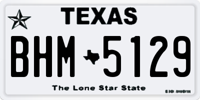 TX license plate BHM5129