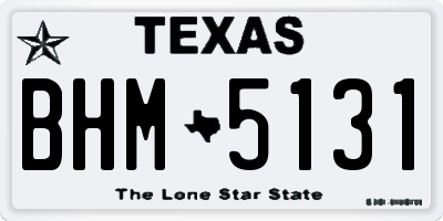 TX license plate BHM5131