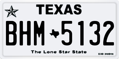 TX license plate BHM5132