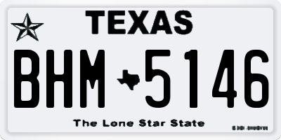 TX license plate BHM5146