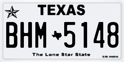 TX license plate BHM5148