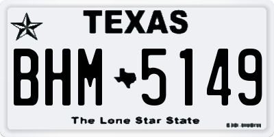 TX license plate BHM5149
