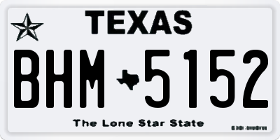 TX license plate BHM5152
