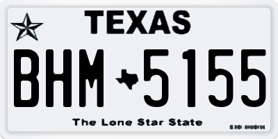 TX license plate BHM5155