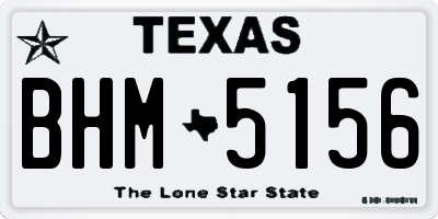 TX license plate BHM5156