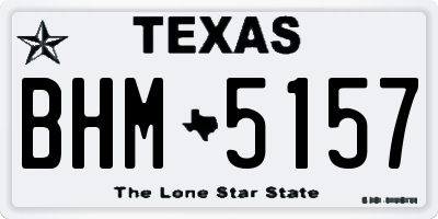 TX license plate BHM5157