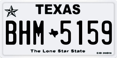 TX license plate BHM5159