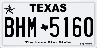 TX license plate BHM5160