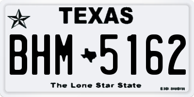 TX license plate BHM5162