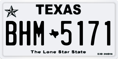 TX license plate BHM5171