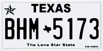 TX license plate BHM5173